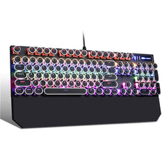 MageGee Typewriter Wired Gaming Keyboard with RGB Backlight, Black